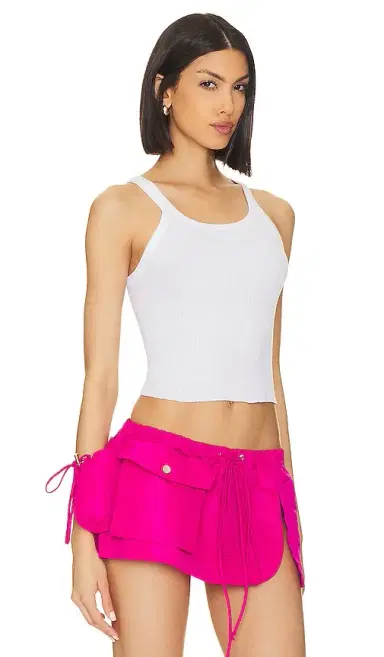 RE/DONE x Hanes Cropped Rib Tank | Thumbnail 2 RE/DONE x Hanes Cropped Rib Tank | Thumbnail 2