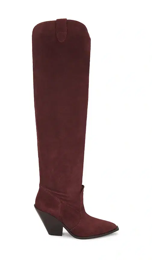 Triple Crown Over The Knee Boot In Espresso Suede Triple Crown Over The Knee Boot In Espresso Suede