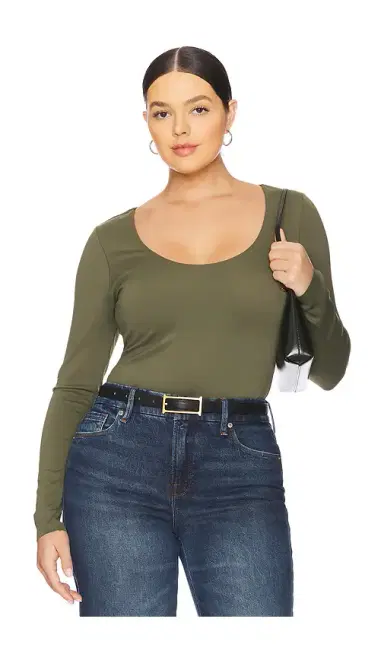 Good American Sculpting Scoop Long Sleeve Body | Thumbnail 2 Good American Sculpting Scoop Long Sleeve Body | Thumbnail 2