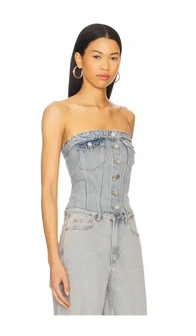 Dr. Denim Carli Denim Tube Top | Thumbnail 2 Dr. Denim Carli Denim Tube Top | Thumbnail 2