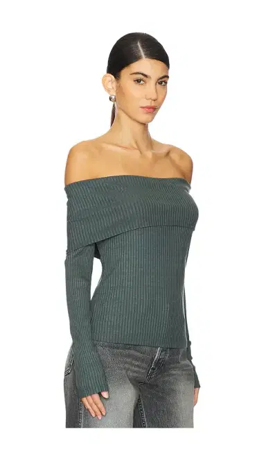 LA Made Kayla Off Shoulder Long Sleeve Top | Thumbnail 2 LA Made Kayla Off Shoulder Long Sleeve Top | Thumbnail 2