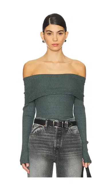 LA Made Kayla Off Shoulder Long Sleeve Top | Thumbnail 1 LA Made Kayla Off Shoulder Long Sleeve Top | Thumbnail 1
