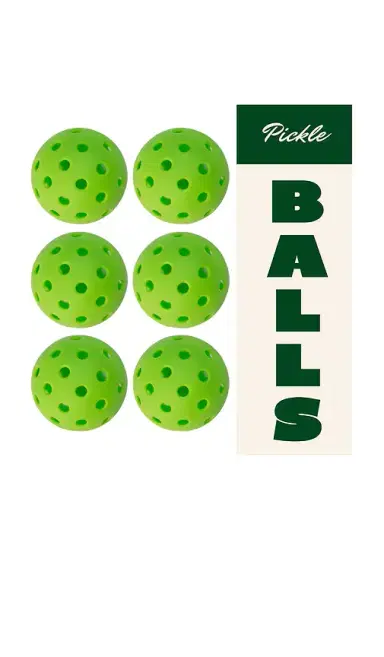 On Holiday Pickleball Set Of 6 Green Pickleball Balls | Thumbnail 1 On Holiday Pickleball Set Of 6 Green Pickleball Balls | Thumbnail 1