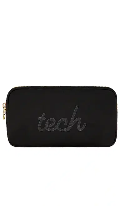 Stoney Clover Lane Noir Tech Embroidered Small Pouch | Thumbnail 1 Stoney Clover Lane Noir Tech Embroidered Small Pouch | Thumbnail 1