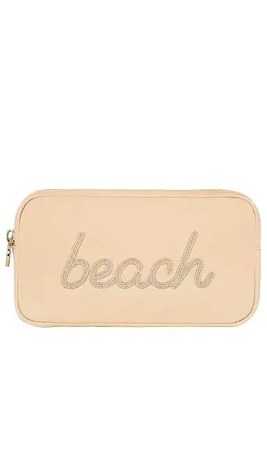 Stoney Clover Lane Sand Beach Embroidered Small Pouch | Thumbnail 1 Stoney Clover Lane Sand Beach Embroidered Small Pouch | Thumbnail 1