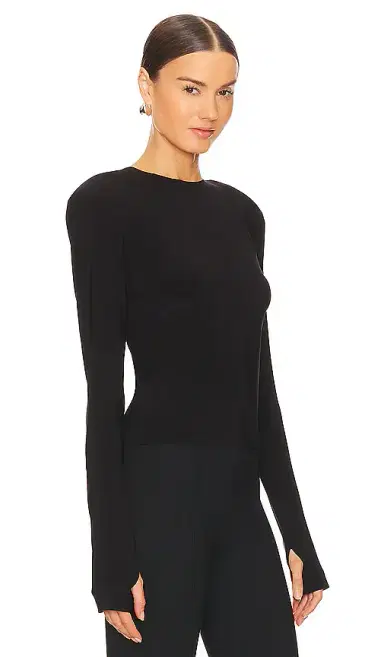Norma Kamali Shoulder Pad Top | Thumbnail 2 Norma Kamali Shoulder Pad Top | Thumbnail 2