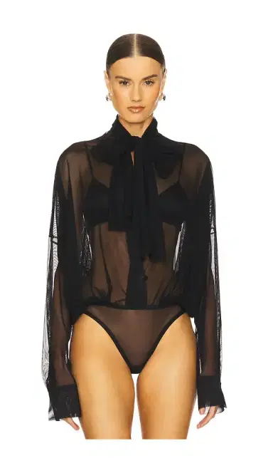 Norma Kamali Super Oversized Bf Shirt Bodysuit | Thumbnail 2 Norma Kamali Super Oversized Bf Shirt Bodysuit | Thumbnail 2