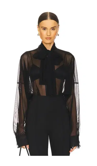 Norma Kamali Super Oversized Bf Shirt Bodysuit | Thumbnail 1 Norma Kamali Super Oversized Bf Shirt Bodysuit | Thumbnail 1