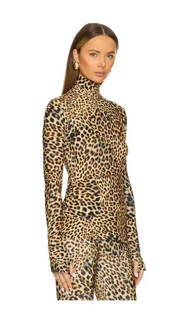 Norma Kamali Slim Fit Long Sleeve Turtleneck Top | Thumbnail 2 Norma Kamali Slim Fit Long Sleeve Turtleneck Top | Thumbnail 2