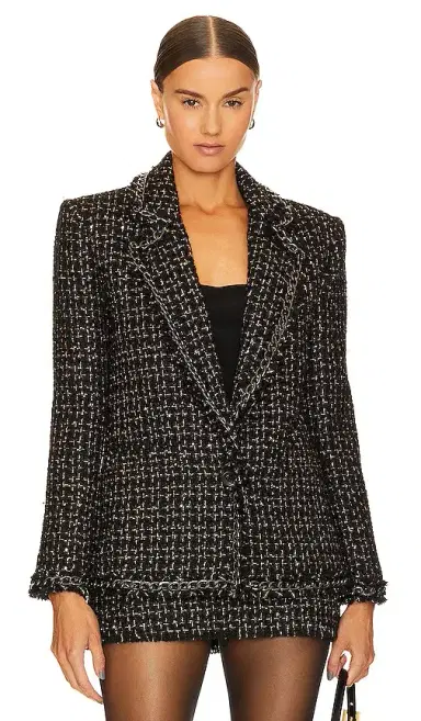 Alice + Olivia Alice + Olivia Shan Chain Fringe Blazer | Thumbnail 2 Alice + Olivia Alice + Olivia Shan Chain Fringe Blazer | Thumbnail 2