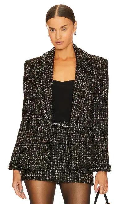 Alice + Olivia Alice + Olivia Shan Chain Fringe Blazer | Thumbnail 1 Alice + Olivia Alice + Olivia Shan Chain Fringe Blazer | Thumbnail 1