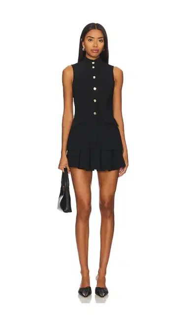 Amanda Uprichard Evelyn Skort Romper | Thumbnail 1 Amanda Uprichard Evelyn Skort Romper | Thumbnail 1