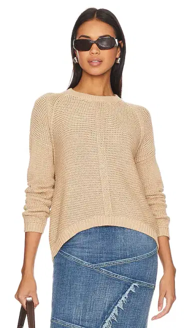 Autumn Cashmere Open Stitch Crew Neck | Thumbnail 1 Autumn Cashmere Open Stitch Crew Neck | Thumbnail 1
