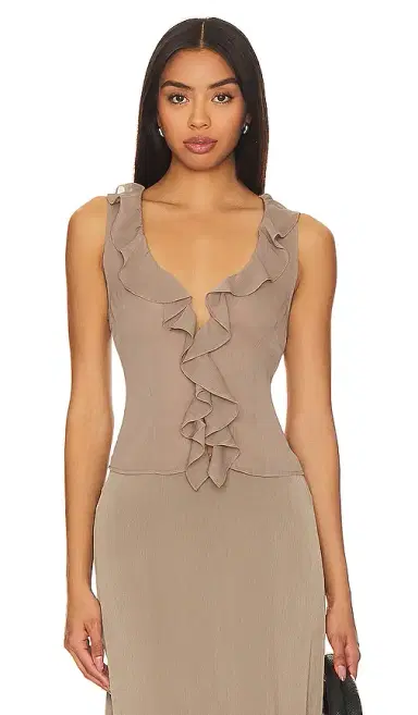 LIONESS Rose Ruffle Top | Thumbnail 1 LIONESS Rose Ruffle Top | Thumbnail 1