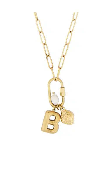 petit moments Carabiner Initial Charm Necklace | Thumbnail 2 petit moments Carabiner Initial Charm Necklace | Thumbnail 2