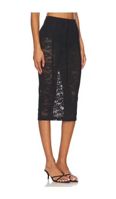 Fleur du Mal Le Stretch Lace Pencil Skirt | Thumbnail 2 Fleur du Mal Le Stretch Lace Pencil Skirt | Thumbnail 2