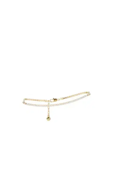 Ettika Single Crystal Band Anklet | Thumbnail 1 Ettika Single Crystal Band Anklet | Thumbnail 1