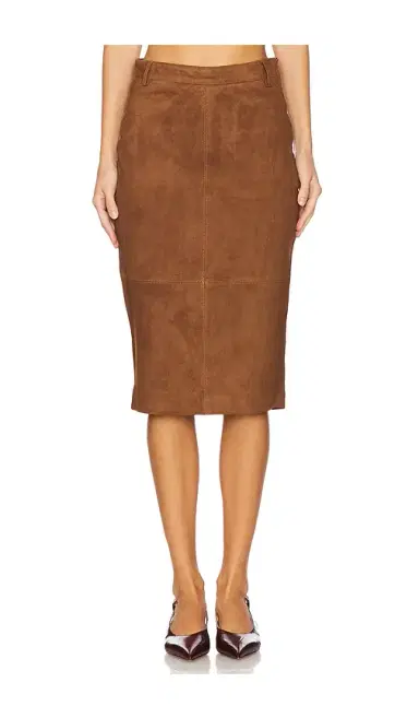 Retrofête Marcella Suede Skirt | Thumbnail 1 Retrofête Marcella Suede Skirt | Thumbnail 1