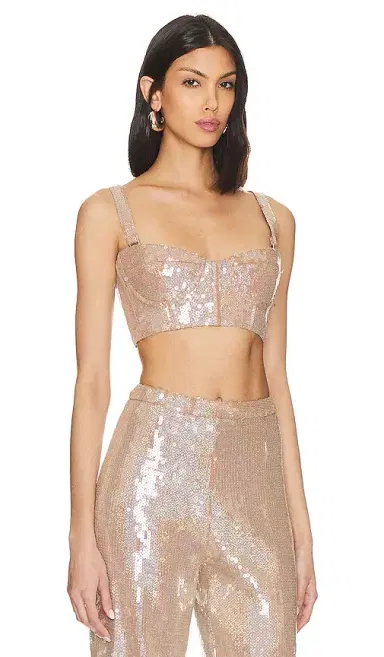 Bronx and Banco Capri Nude Sequin Bralette | Thumbnail 2 Bronx and Banco Capri Nude Sequin Bralette | Thumbnail 2