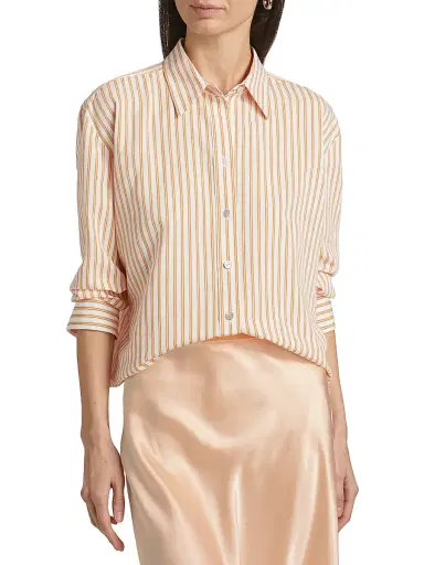 Vince Women's Till Stripe Cropped Shirt | Thumbnail 3 Vince Women's Till Stripe Cropped Shirt | Thumbnail 3