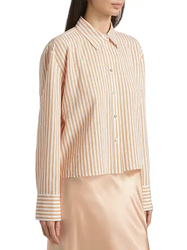 Vince Women's Till Stripe Cropped Shirt | Thumbnail 4 Vince Women's Till Stripe Cropped Shirt | Thumbnail 4