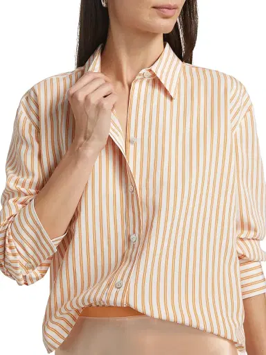 Vince Women's Till Stripe Cropped Shirt | Thumbnail 6 Vince Women's Till Stripe Cropped Shirt | Thumbnail 6