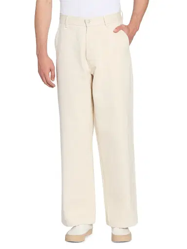 Officine Générale Men's Nemir Straight-Leg Jeans - Ecru | Thumbnail 2 Officine Générale Men's Nemir Straight-Leg Jeans - Ecru | Thumbnail 2