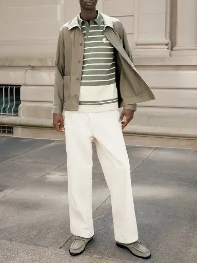 Officine Générale Men's Nemir Straight-Leg Jeans - Ecru | Thumbnail 8 Officine Générale Men's Nemir Straight-Leg Jeans - Ecru | Thumbnail 8