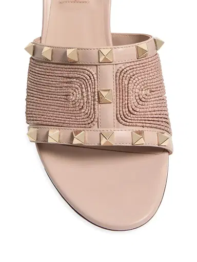 Valentino Garavani Women's Rockstud Calfskin Sandals 60MM - Beige Rose - Size 5.5 | Thumbnail 3 Valentino Garavani Women's Rockstud Calfskin Sandals 60MM - Beige Rose - Size 5.5 | Thumbnail 3