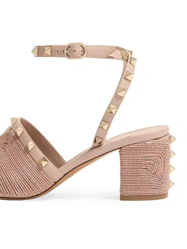 Valentino Garavani Women's Rockstud Calfskin Sandals 60MM - Beige Rose - Size 5.5 | Thumbnail 5 Valentino Garavani Women's Rockstud Calfskin Sandals 60MM - Beige Rose - Size 5.5 | Thumbnail 5