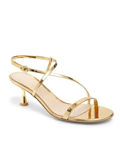 Gianvito Rossi Women's Vitello Glove 55M Sandals - Gold Specchio | Thumbnail 2 Gianvito Rossi Women's Vitello Glove 55M Sandals - Gold Specchio | Thumbnail 2