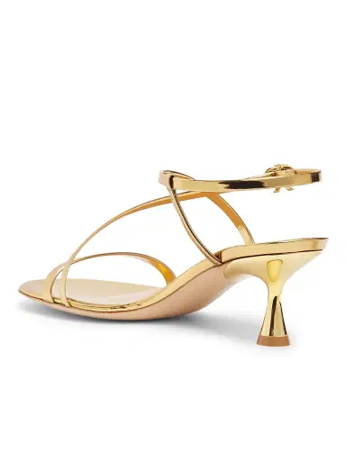Gianvito Rossi Women's Vitello Glove 55M Sandals - Gold Specchio | Thumbnail 3 Gianvito Rossi Women's Vitello Glove 55M Sandals - Gold Specchio | Thumbnail 3