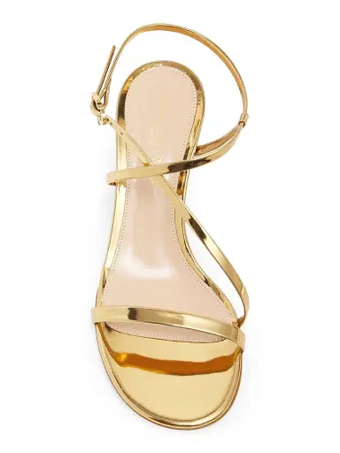 Gianvito Rossi Women's Vitello Glove 55M Sandals - Gold Specchio | Thumbnail 4 Gianvito Rossi Women's Vitello Glove 55M Sandals - Gold Specchio | Thumbnail 4