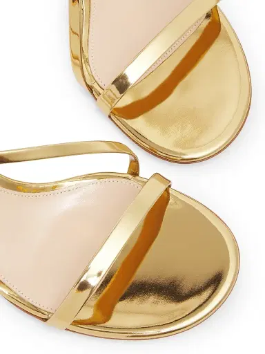 Gianvito Rossi Women's Vitello Glove 55M Sandals - Gold Specchio | Thumbnail 6 Gianvito Rossi Women's Vitello Glove 55M Sandals - Gold Specchio | Thumbnail 6