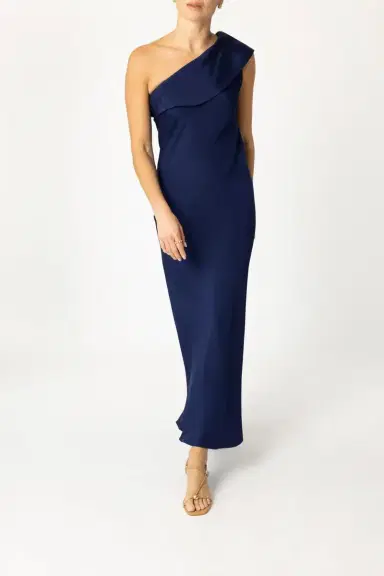 PETER COHEN Draped Petal Gown - Sapphire | Thumbnail 2 PETER COHEN Draped Petal Gown - Sapphire | Thumbnail 2
