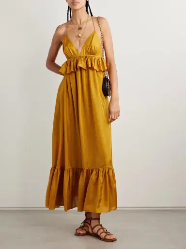 Zimmermann Rhiannon Ruffled Silk Maxi Dress | Thumbnail 2 Zimmermann Rhiannon Ruffled Silk Maxi Dress | Thumbnail 2