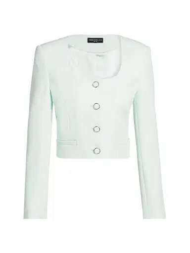 Generation Love Women's Jina Stretch-Crepe Crop Blazer - Seafoam | Thumbnail 1 Generation Love Women's Jina Stretch-Crepe Crop Blazer - Seafoam | Thumbnail 1