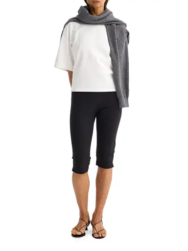 Róhe Women's Capri Scuba Trousers - Black | Thumbnail 2 Róhe Women's Capri Scuba Trousers - Black | Thumbnail 2