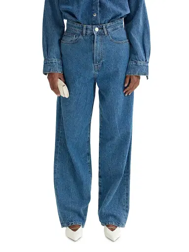 RÓHE Women's Baggy Wide-Leg Low-Rise Jeans - Mid Denim Blue - Size 12 | Thumbnail 3 RÓHE Women's Baggy Wide-Leg Low-Rise Jeans - Mid Denim Blue - Size 12 | Thumbnail 3