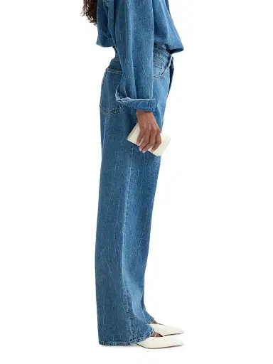 RÓHE Women's Baggy Wide-Leg Low-Rise Jeans - Mid Denim Blue - Size 12 | Thumbnail 5 RÓHE Women's Baggy Wide-Leg Low-Rise Jeans - Mid Denim Blue - Size 12 | Thumbnail 5