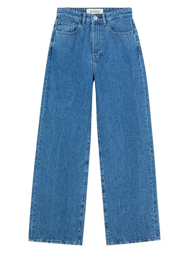 RÓHE Women's Baggy Wide-Leg Low-Rise Jeans - Mid Denim Blue - Size 12 | Thumbnail 1 RÓHE Women's Baggy Wide-Leg Low-Rise Jeans - Mid Denim Blue - Size 12 | Thumbnail 1