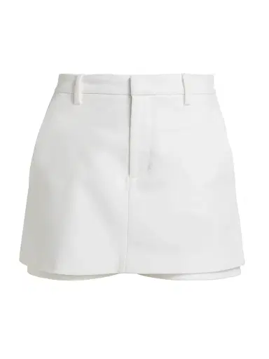 Vince Women's Mid-Rise Tailored Stretch Cotton Skort | Thumbnail 1 Vince Women's Mid-Rise Tailored Stretch Cotton Skort | Thumbnail 1