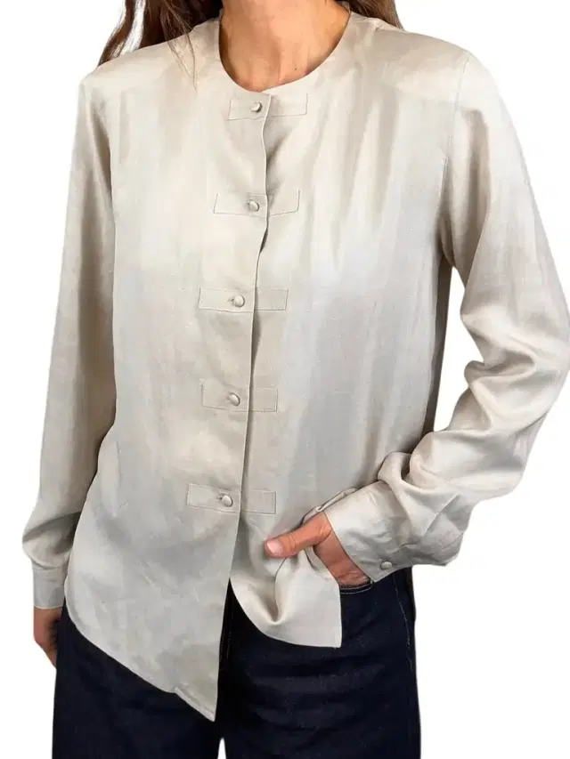 Silk Taupe Shirt Silk Taupe Shirt