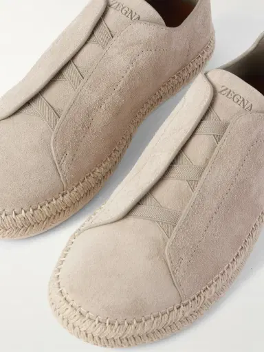 Zegna Triple Stitch™ Leather-Trimmed Suede Slip-On Sneakers - Men | Thumbnail 5 Zegna Triple Stitch™ Leather-Trimmed Suede Slip-On Sneakers - Men | Thumbnail 5
