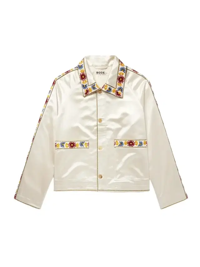 Candyfloss Embroidered Voile-Trimmed Satin Track Jacket - Men Candyfloss Embroidered Voile-Trimmed Satin Track Jacket - Men
