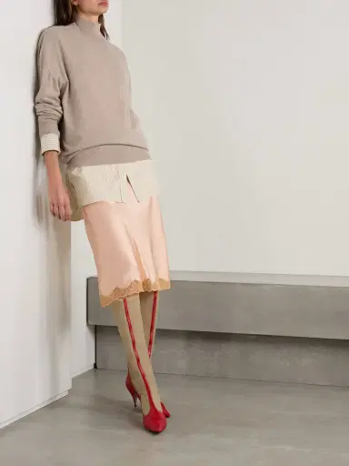 The Row Irene Lace-trimmed Silk-charmeuse Skirt | Thumbnail 2 The Row Irene Lace-trimmed Silk-charmeuse Skirt | Thumbnail 2