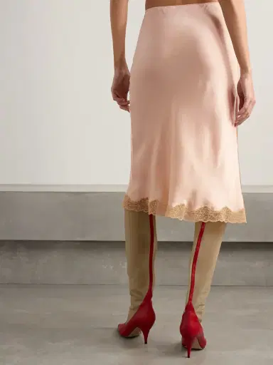 The Row Irene Lace-trimmed Silk-charmeuse Skirt | Thumbnail 4 The Row Irene Lace-trimmed Silk-charmeuse Skirt | Thumbnail 4