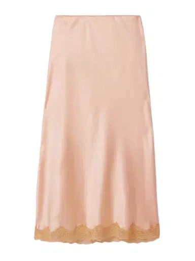 The Row Irene Lace-trimmed Silk-charmeuse Skirt | Thumbnail 1 The Row Irene Lace-trimmed Silk-charmeuse Skirt | Thumbnail 1