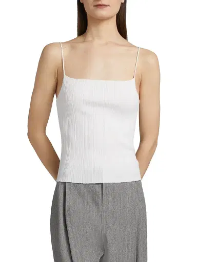 Vince Women's Double Layer Rib-Knit Top | Thumbnail 6 Vince Women's Double Layer Rib-Knit Top | Thumbnail 6