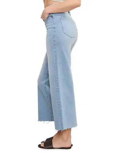 Good American Women's Compression Denim Good Waist Crop Palazzo Jeans - Indigo | Thumbnail 5 Good American Women's Compression Denim Good Waist Crop Palazzo Jeans - Indigo | Thumbnail 5
